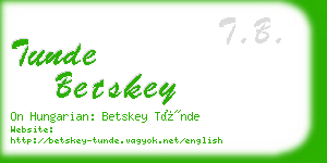 tunde betskey business card